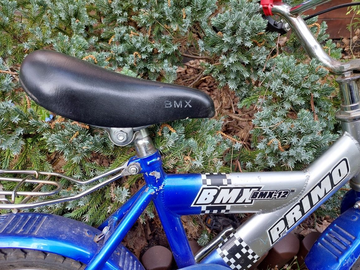 Rowerek dziecięcy 12 cali, niebieski, BMX