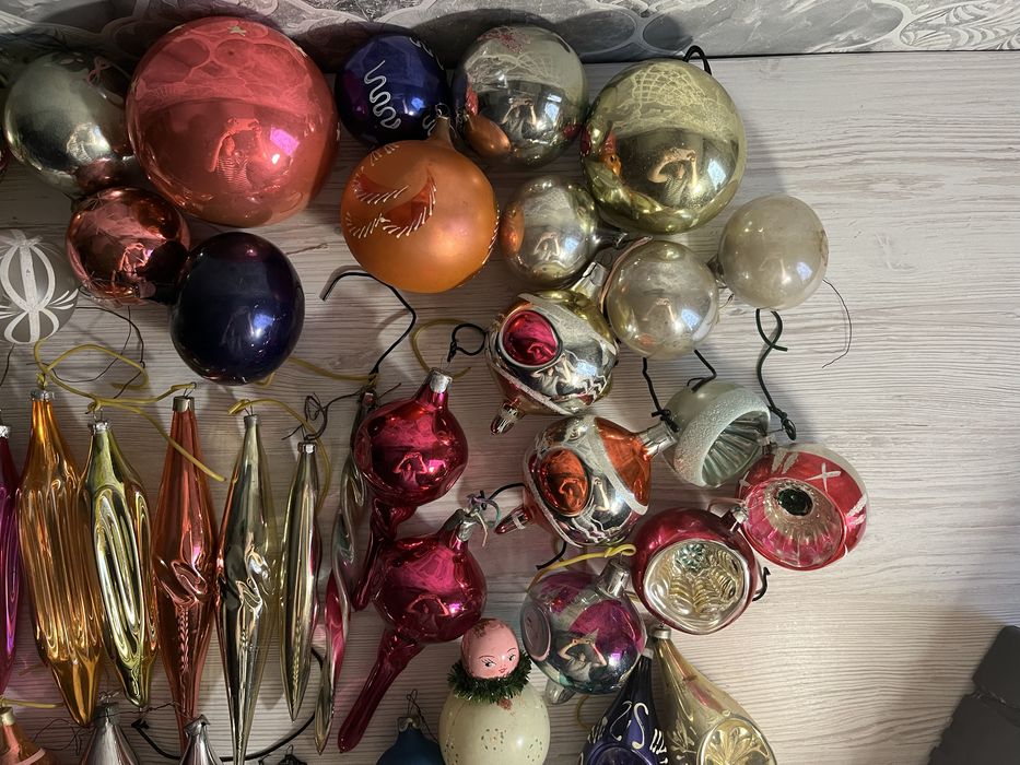 Бусы стеклярус новогоднее украшение. СССР.