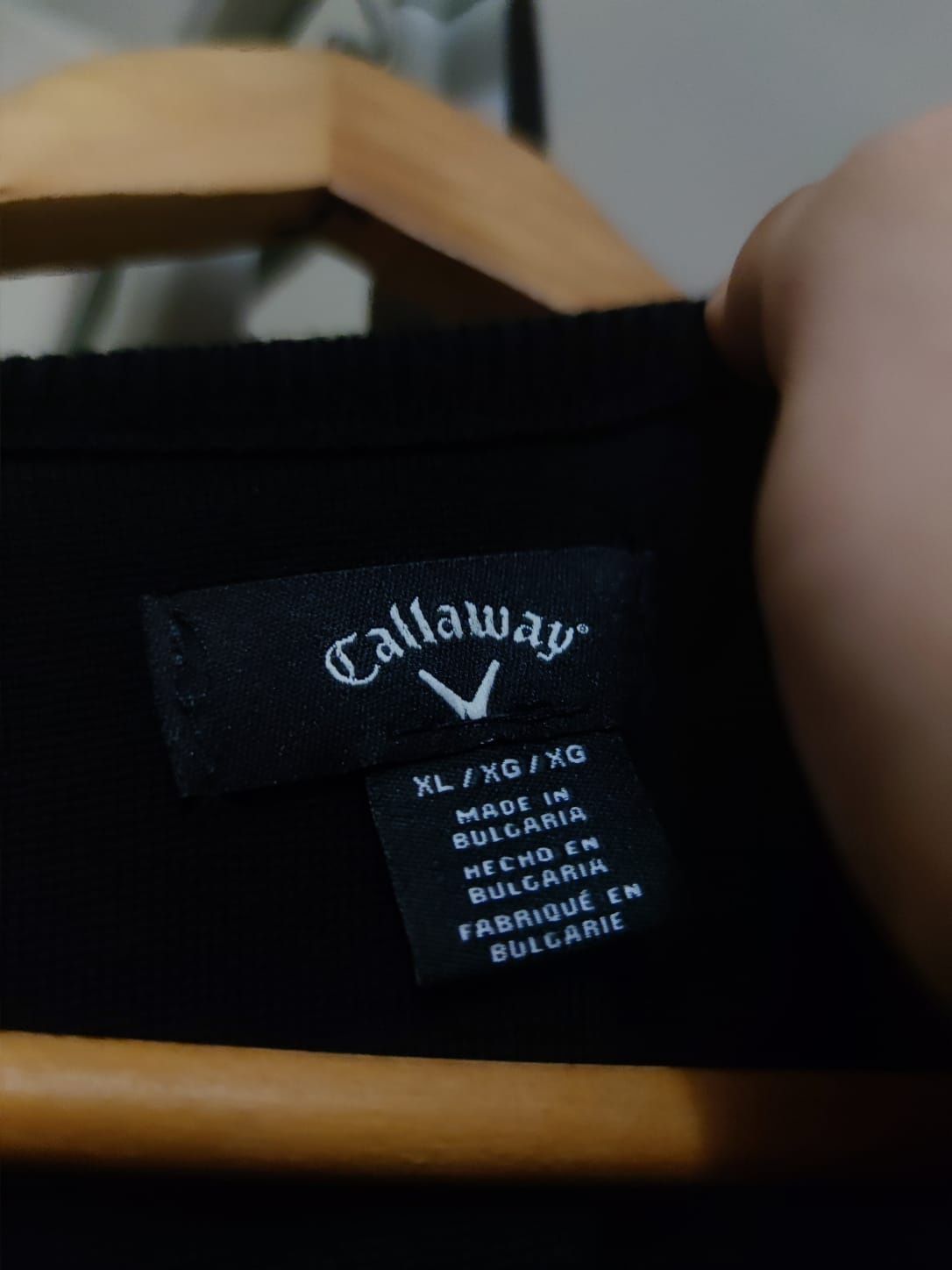 bezrękawnik XL Wełna merino merynos Callaway sweterek z dekoltem w ser