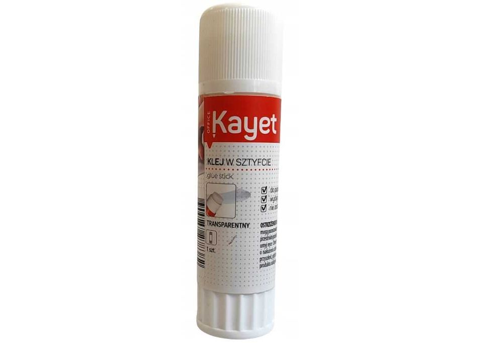 Duży Klej w sztyfcie okrągły do papieru KAYET