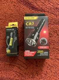 Потужний тактичний ліхтар NItecore CR7 з білим та червоним світлом