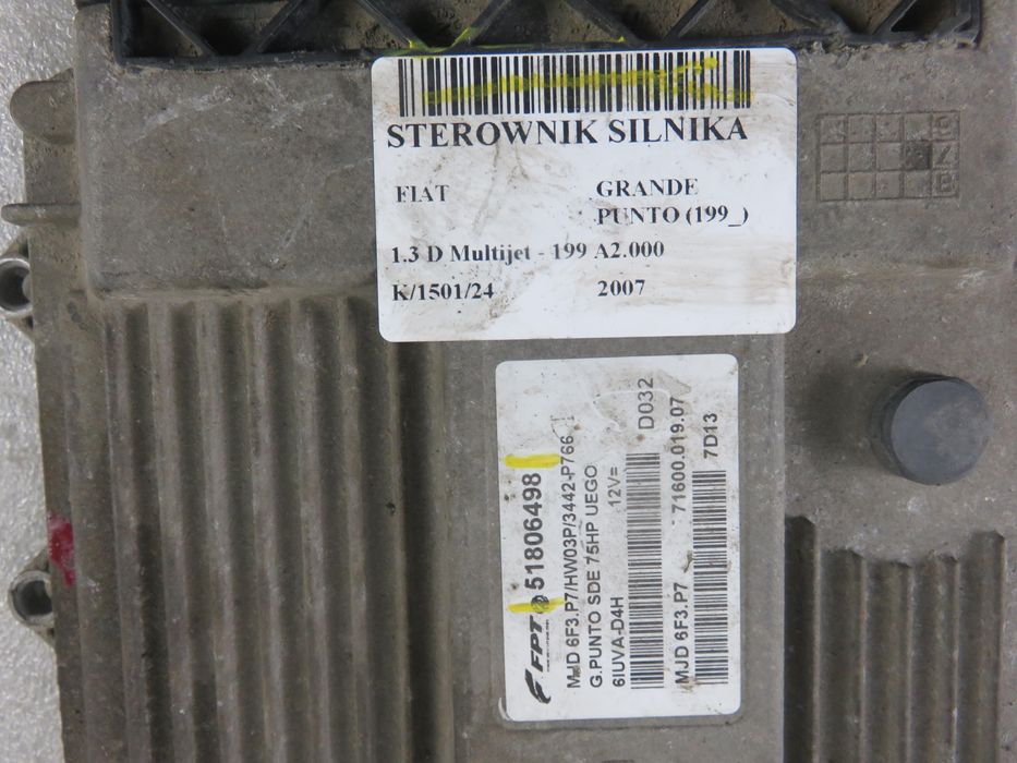Stacyjka Sterownik Fiat Grande Punto 1.3 D