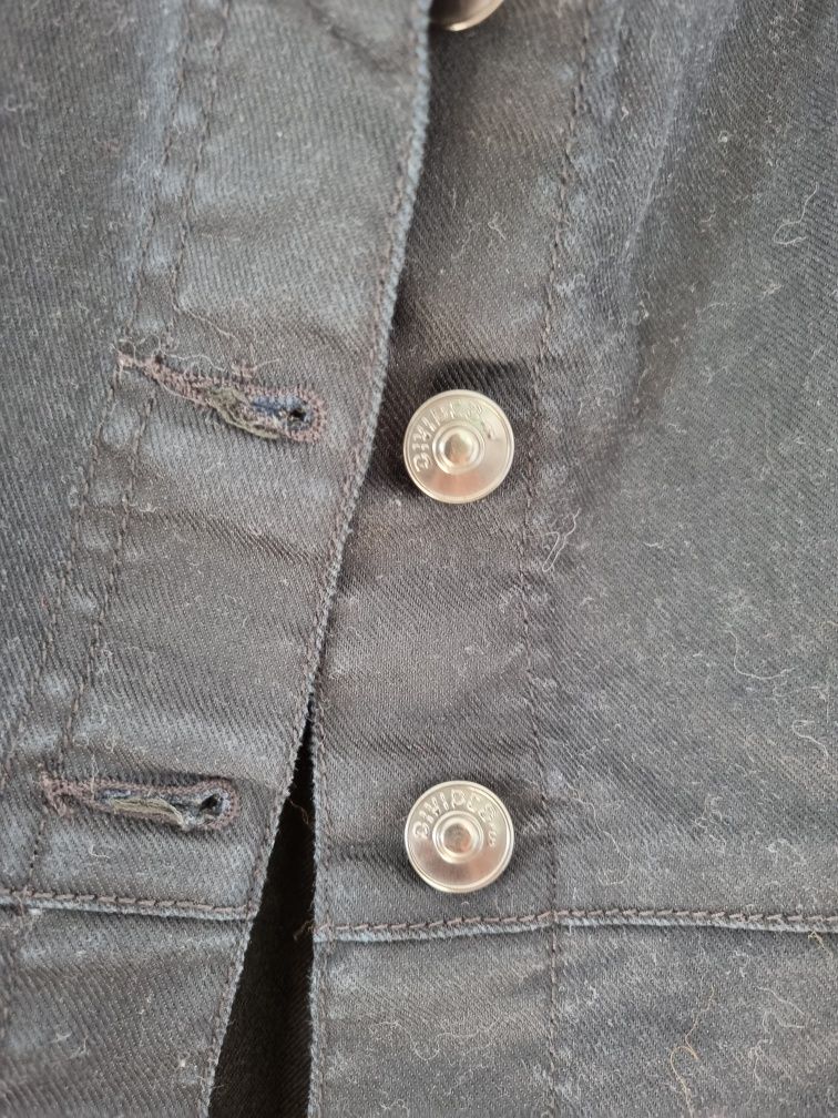 Sukienka jeans dżinsowa czarna guziki ogrodniczki h&m divided krotka