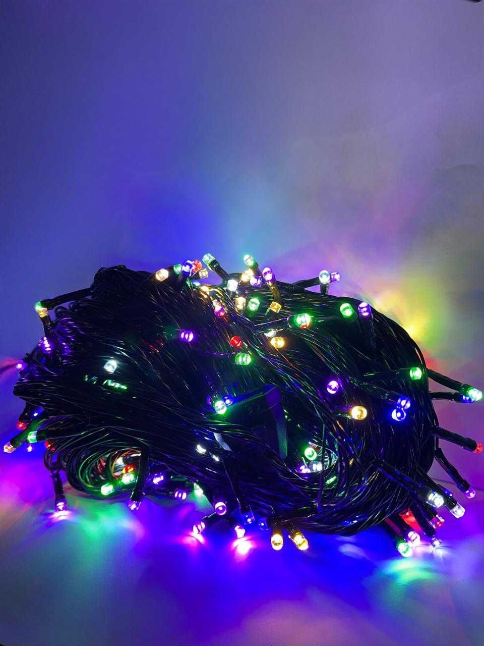 Lampki LED 100 choinkowe oświetlenie święta kolorowe wielokolorowe