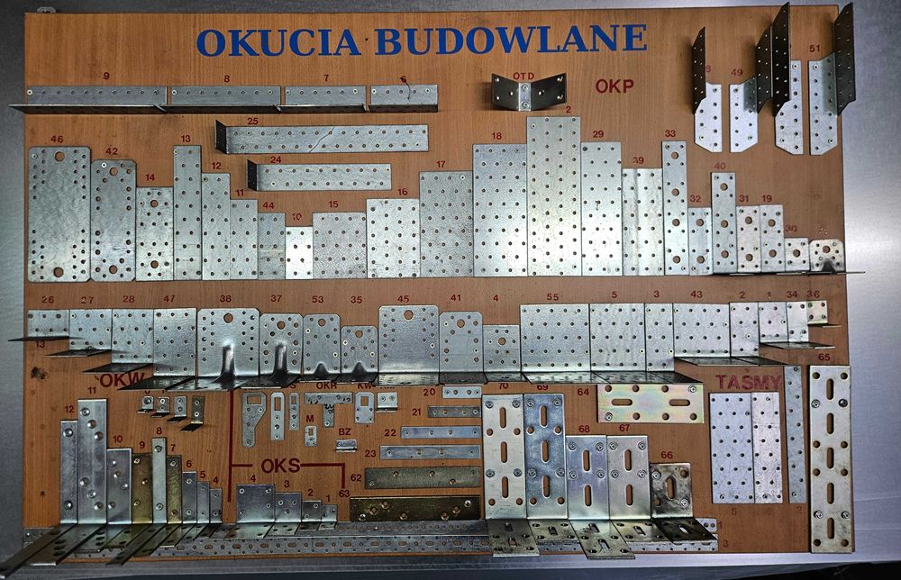 Okucia budowlane stalowe, kątowniki, płaskowniki .