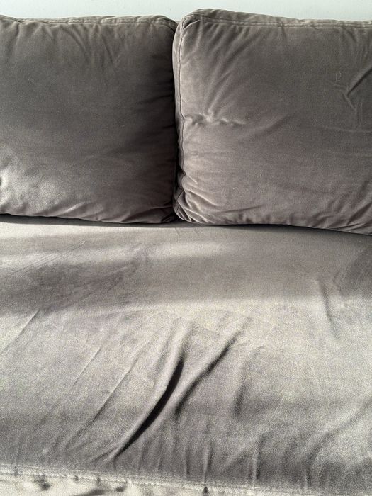 Narożnik lewy szary welur 160x270