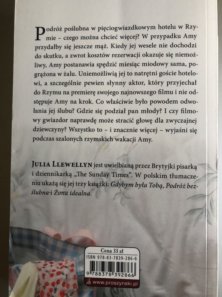 Książka "Podróż bezślubna" Julia Llewellyn