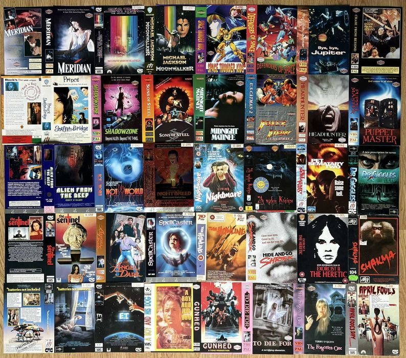 Oryginalne okładki do kaset VHS, bardzo dobry stan, MAŁE (1-5).
