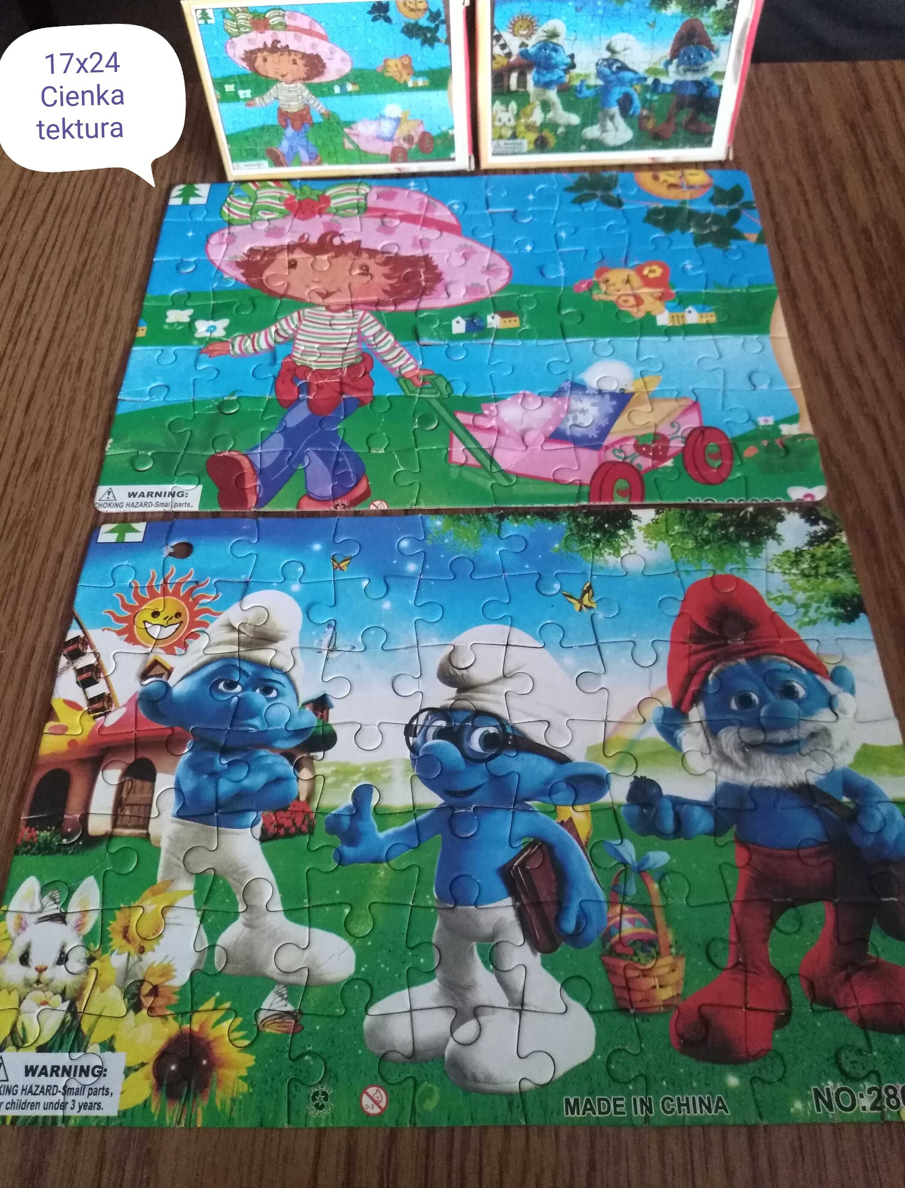 Puzzle Smerfy, truskawkowe ciastko, było sobie życie