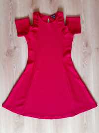 Sukienka malinowa czerwona rozm. 164