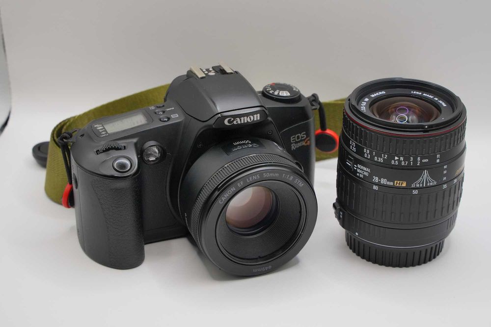 Aparat analogowy Canon EOS Rebel G + Sigma 28-80mm + 50 1.8 STM OKAZJA