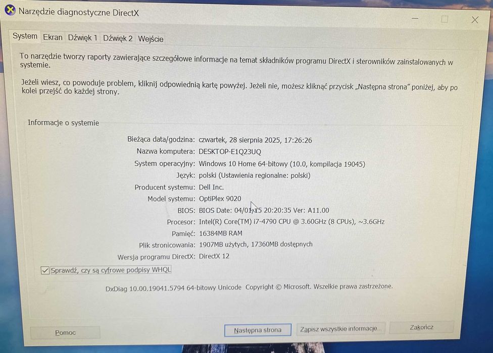 Komputer Stacjonarny | Intel i7-4790 | GTX 1650 | SSD 1TB | 16GB RAM