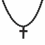 naszyjnik unisex z czarnym krzyżem (c15/roz/48ru)