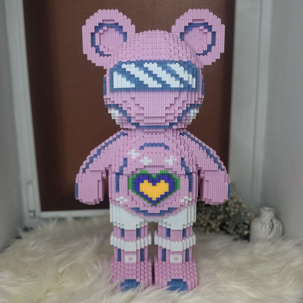 Конструктор мишка светящийся. 3D конструктор BearBrick