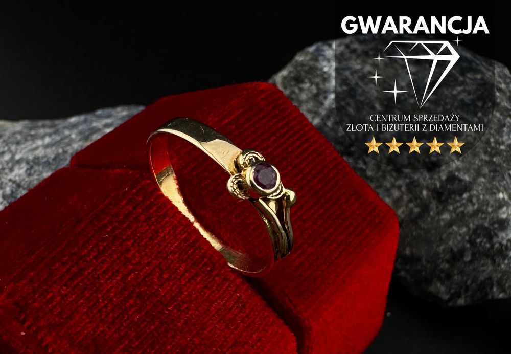 Złoty Pierścionek " KWIAT" | JAK NOWY | 585 | 1.88g