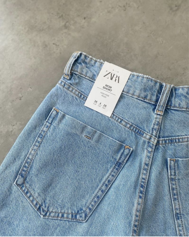 Жіночі шорти мом Zara MOM зара джинсовые шорты