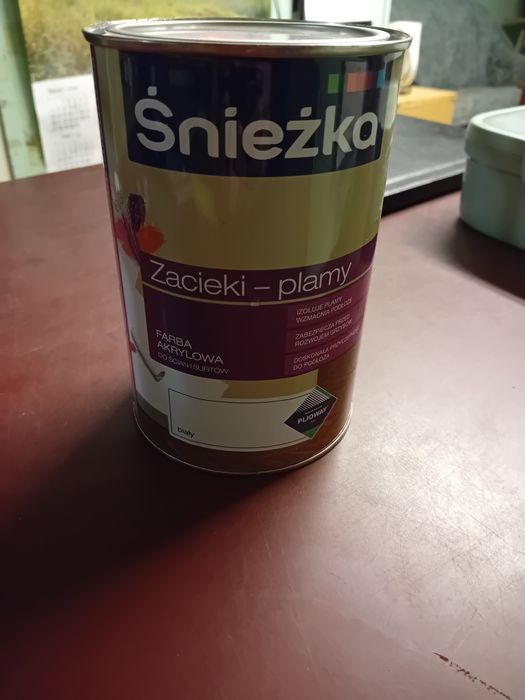 Sprzedam  farbę śnieżka na zacieki -plamy