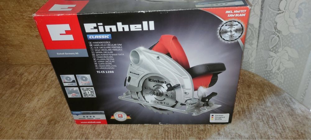 Пила дисковая. Ручная цыркуляруа Einhell TC-CS 1200