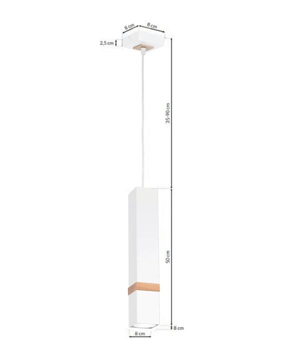Lampa wisząca 1x 35 W GU10 VIDAR MLP5408 Milagro + żarówka