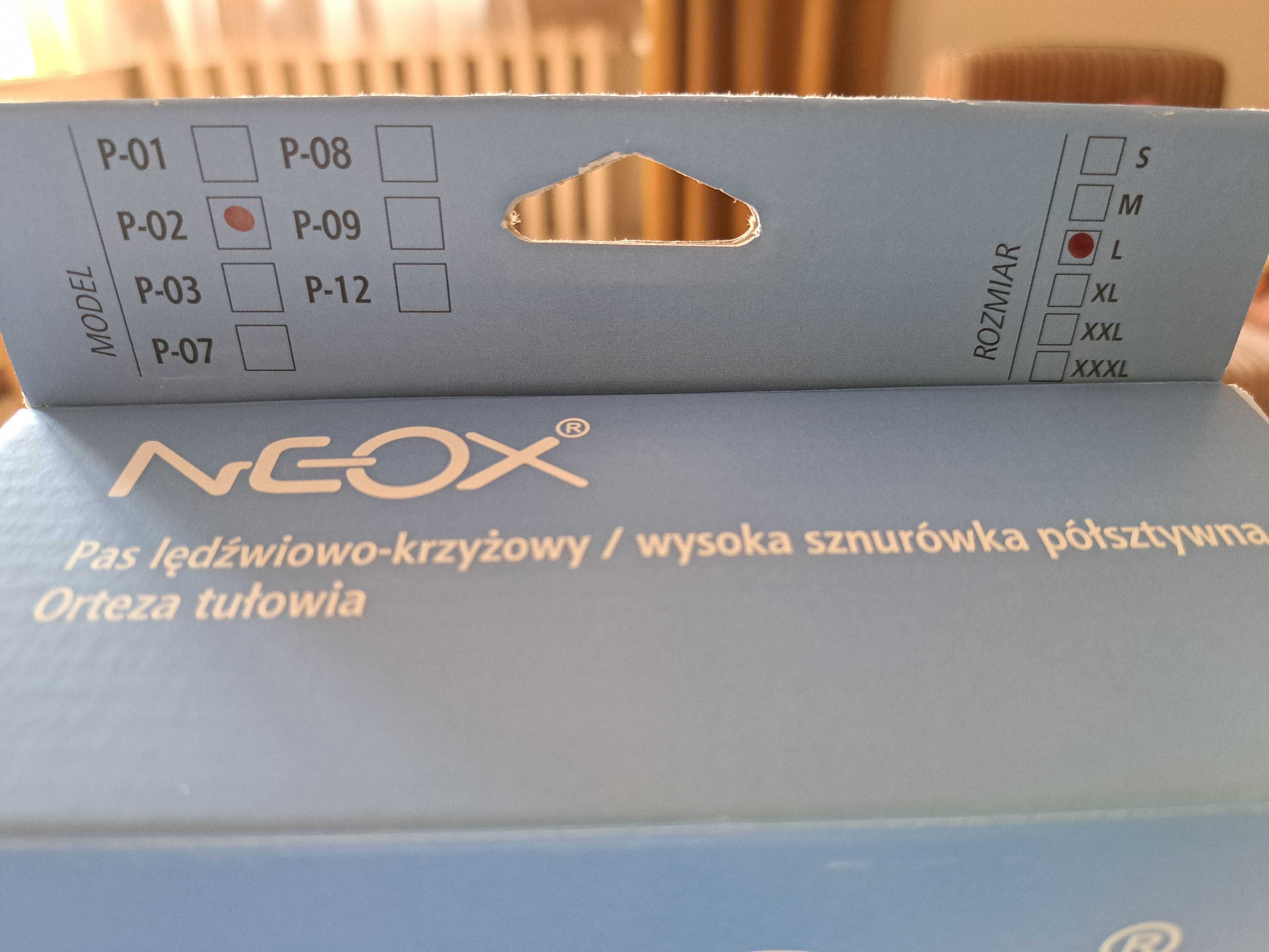 Pas lędźwiowo-krzyżowy NEOX roz L  pas 80-90cm , model P-02 L