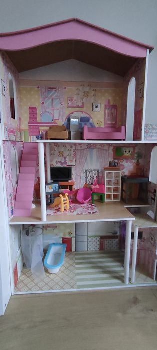 Duży domek dla lalek z windą GRATIS duża ilośc akcesoriów