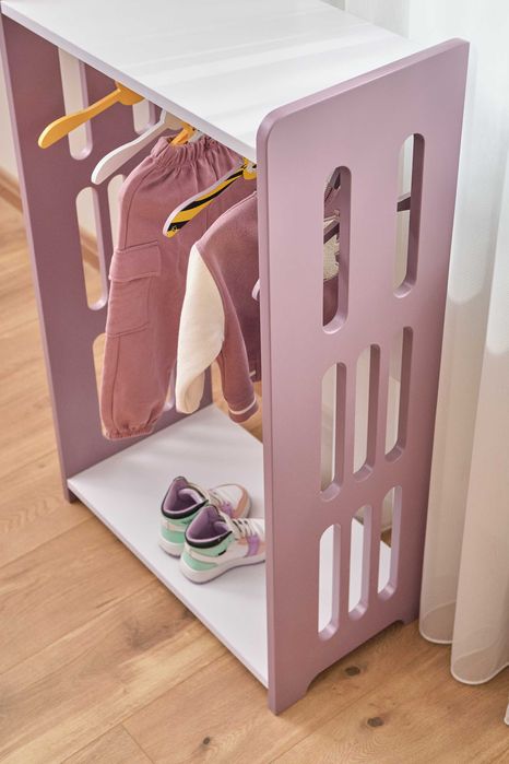Дитяча шафа / гардероб Монтессорі / шкаф для одягу Лаванда