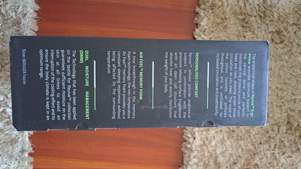 Almofada Ergonómica Cama - Revive Ergo Pillow Memory Foam 60×40 (NOVO)