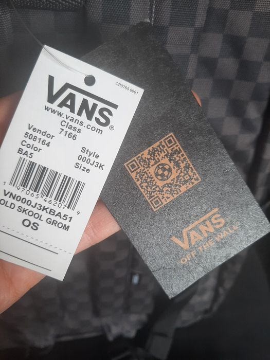 Plecak VANS old school grom check szary w kratkę