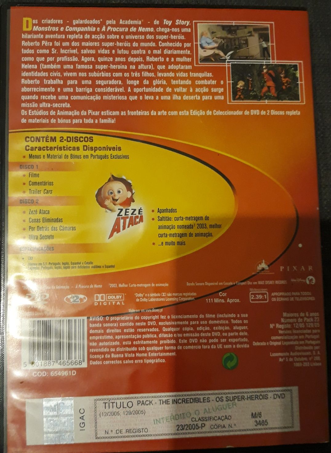 DVD The Incredibles Os Super Heróis (2CD)