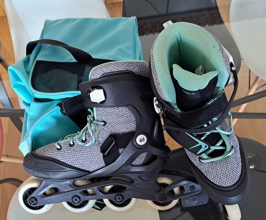 Patins em linha com pouco uso - marca oxelo