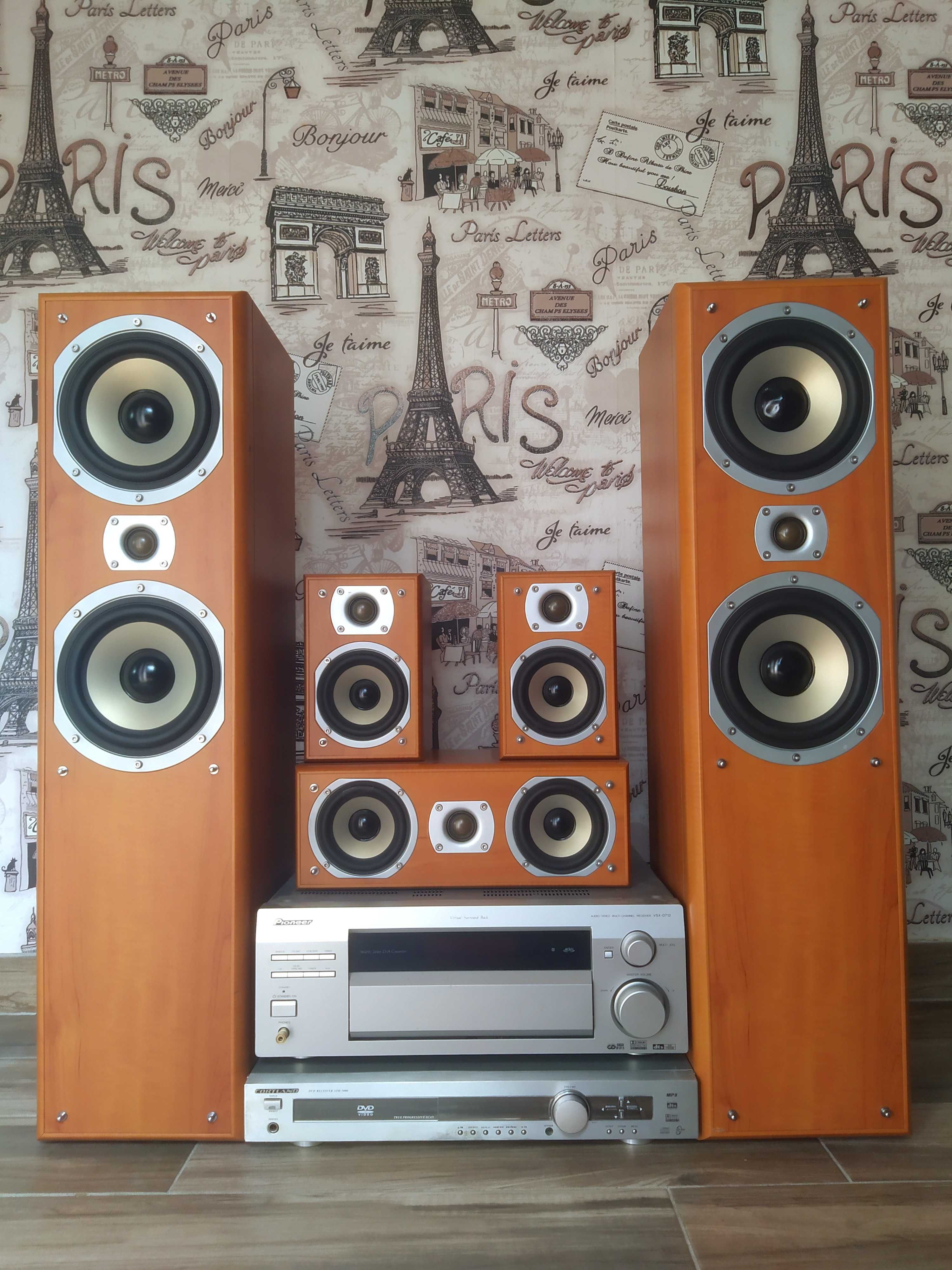 Колонки Cortland 2x100Вт. Підсилювач Pioneer Onkyo Домашній Кінотеатр