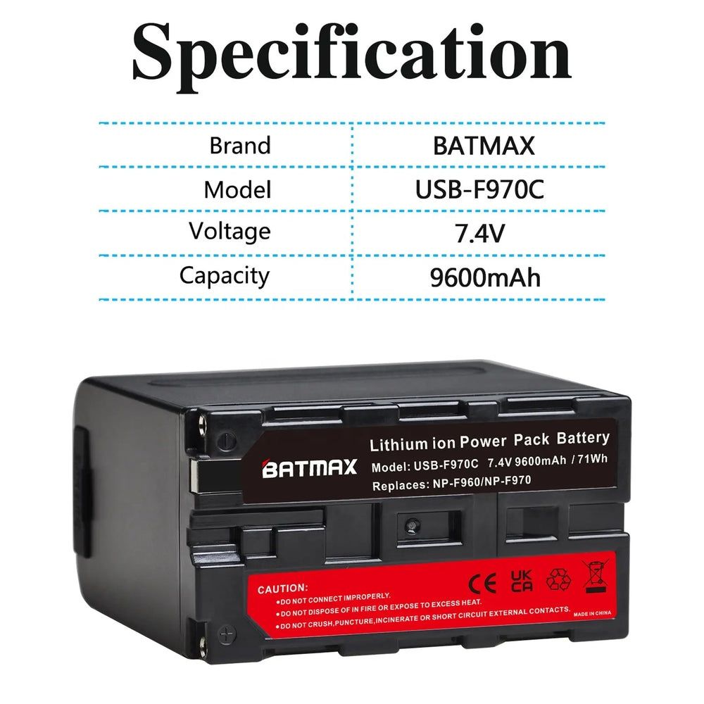 Батарея Batmax USB-F970C. Нові. Гар. 12 міс.