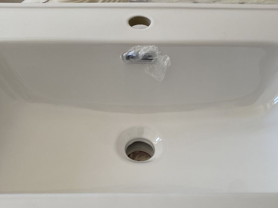 Lavatório Cerâmica Novo, de Encastrar, para Móvel de 80cm