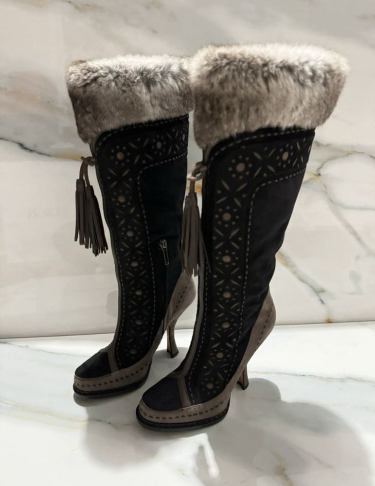 Kozaki buty Dior szczotkowana skora dobry stan