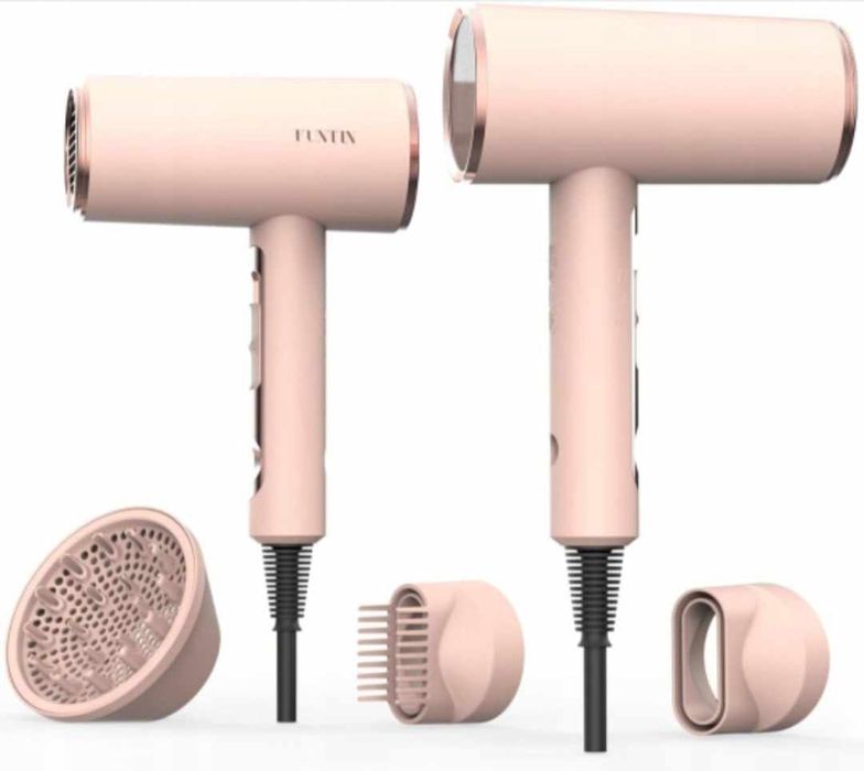 Mocna Suszarka jonizująca do włosów 2200W +akcesoria FUNTIN różowa
