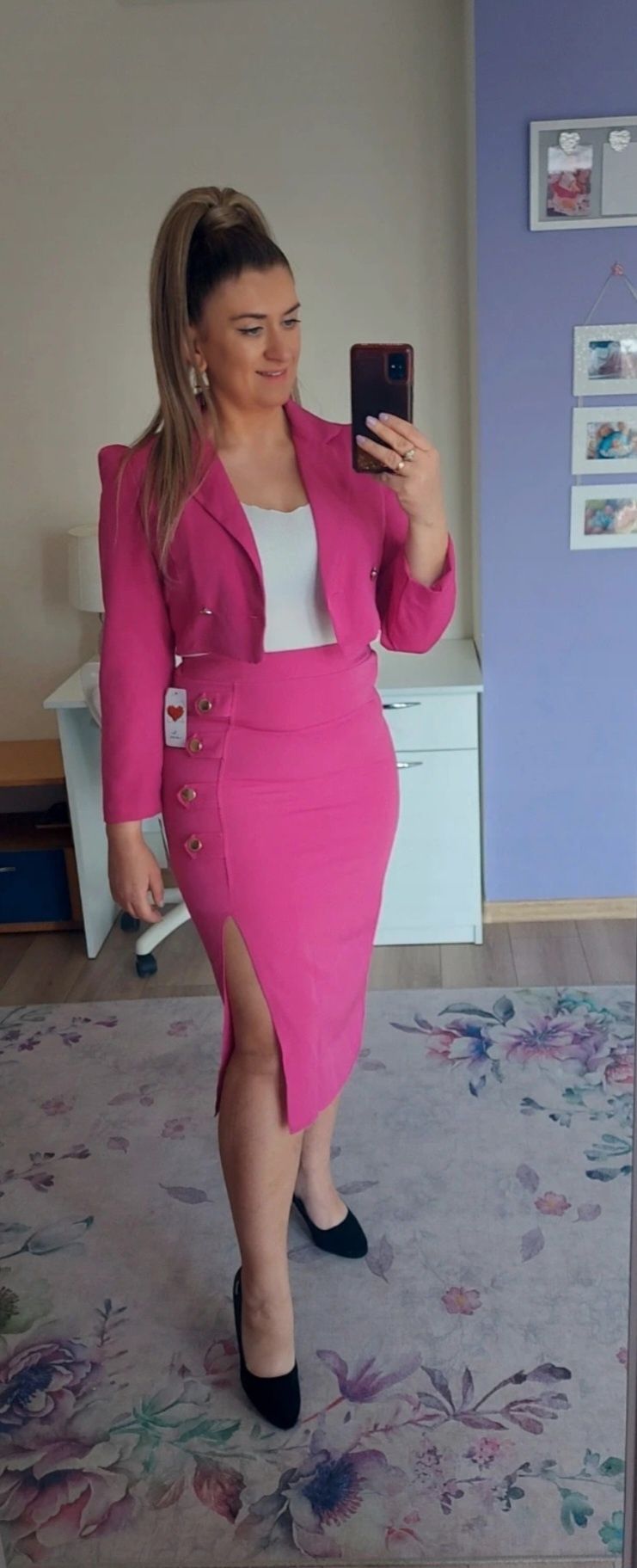 Elegancki komplet amarantowy. Polecam