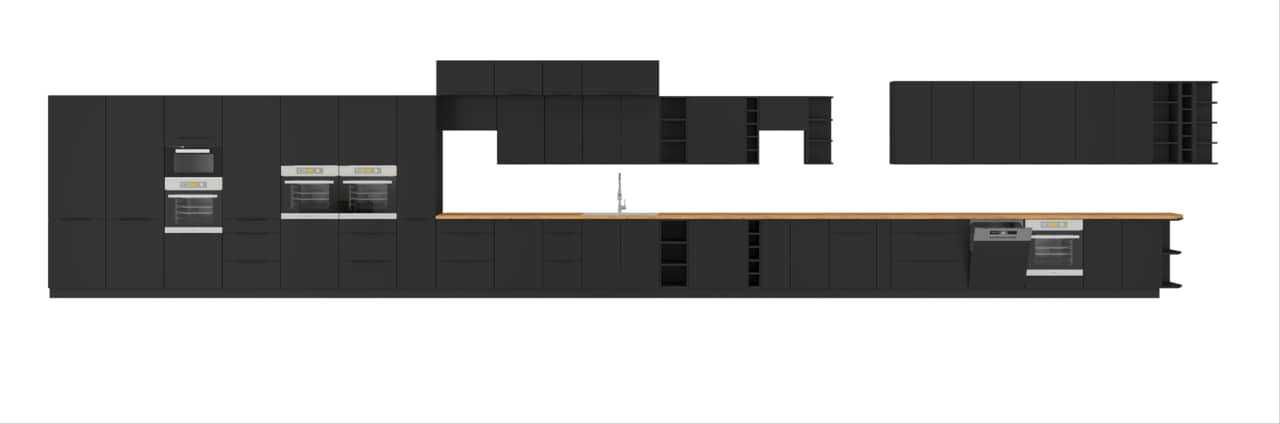 Zestaw "B" mebli kuchennych Monza/Siena 260cm pod wymiar