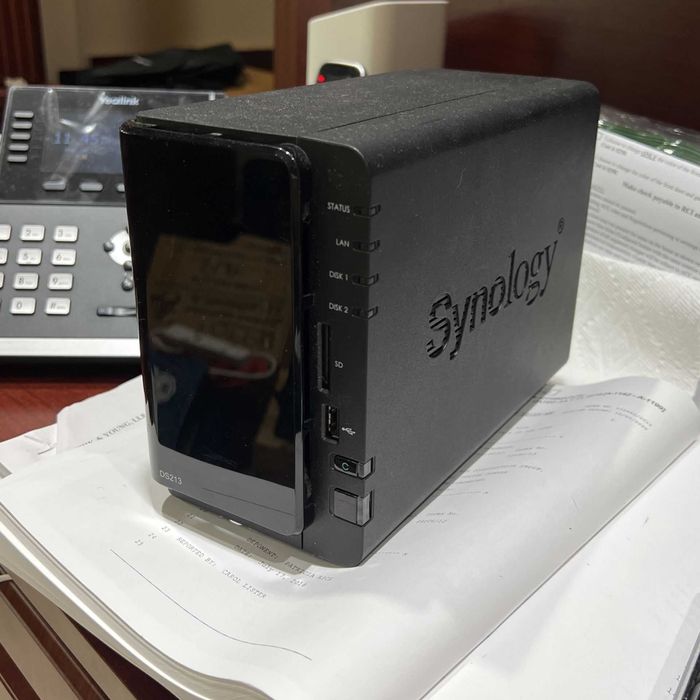 Synology DS213 serwer NAS z dyskiem 640GB - stan IDEALNY