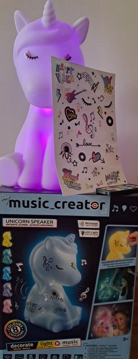 Coluna  Unicórnio com luz led