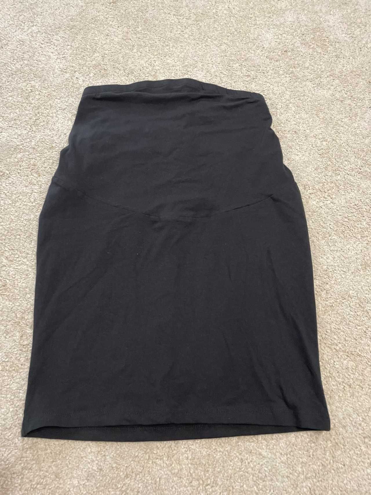 Spódnica ciążowa M czarna, bawełna+elastan