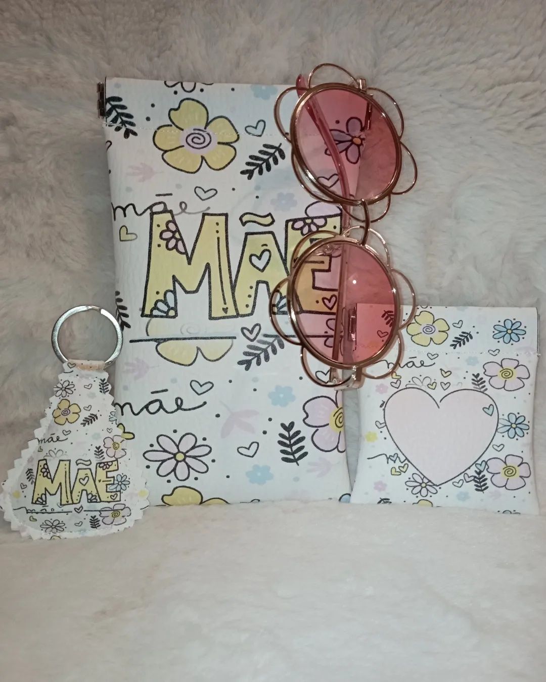 Bolsa óculos,porta moedas e porta chaves