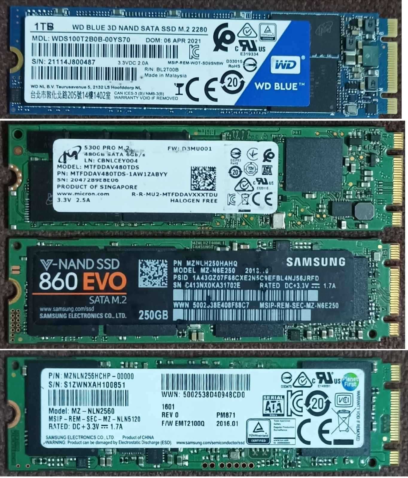 SSD M2 NVME+SATA3  256-512-1TB!!!