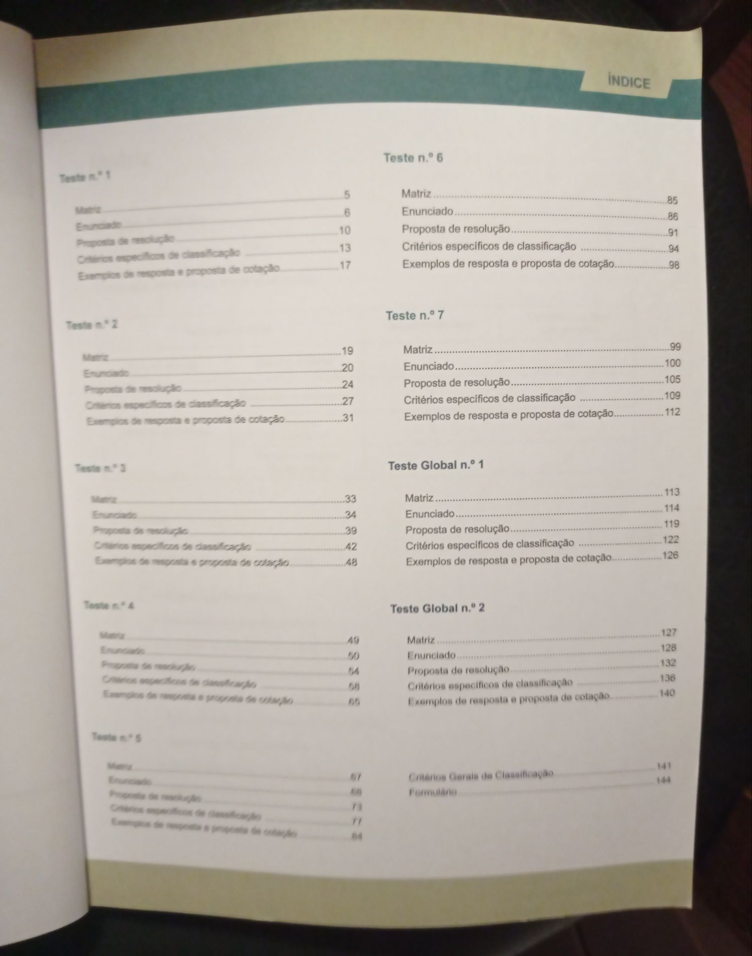 Caderno de Testes Matemática A 12° ano