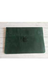 Шкіряний чохол-конверт для MacBook 13",зелений