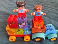 Lego Duplo oryginalne traktor z przyczepą i 2 ludziki