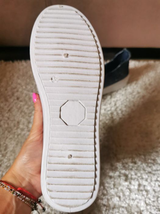 Trampki tenisówki jeansowe z cekinami 35