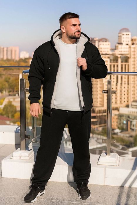 Мужской теплый спорт костюм с мехом/Чоловічий теплий костюм з хутром N