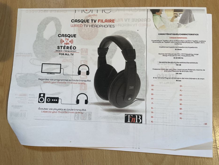 Auricular com fio de 8 metros - TnB