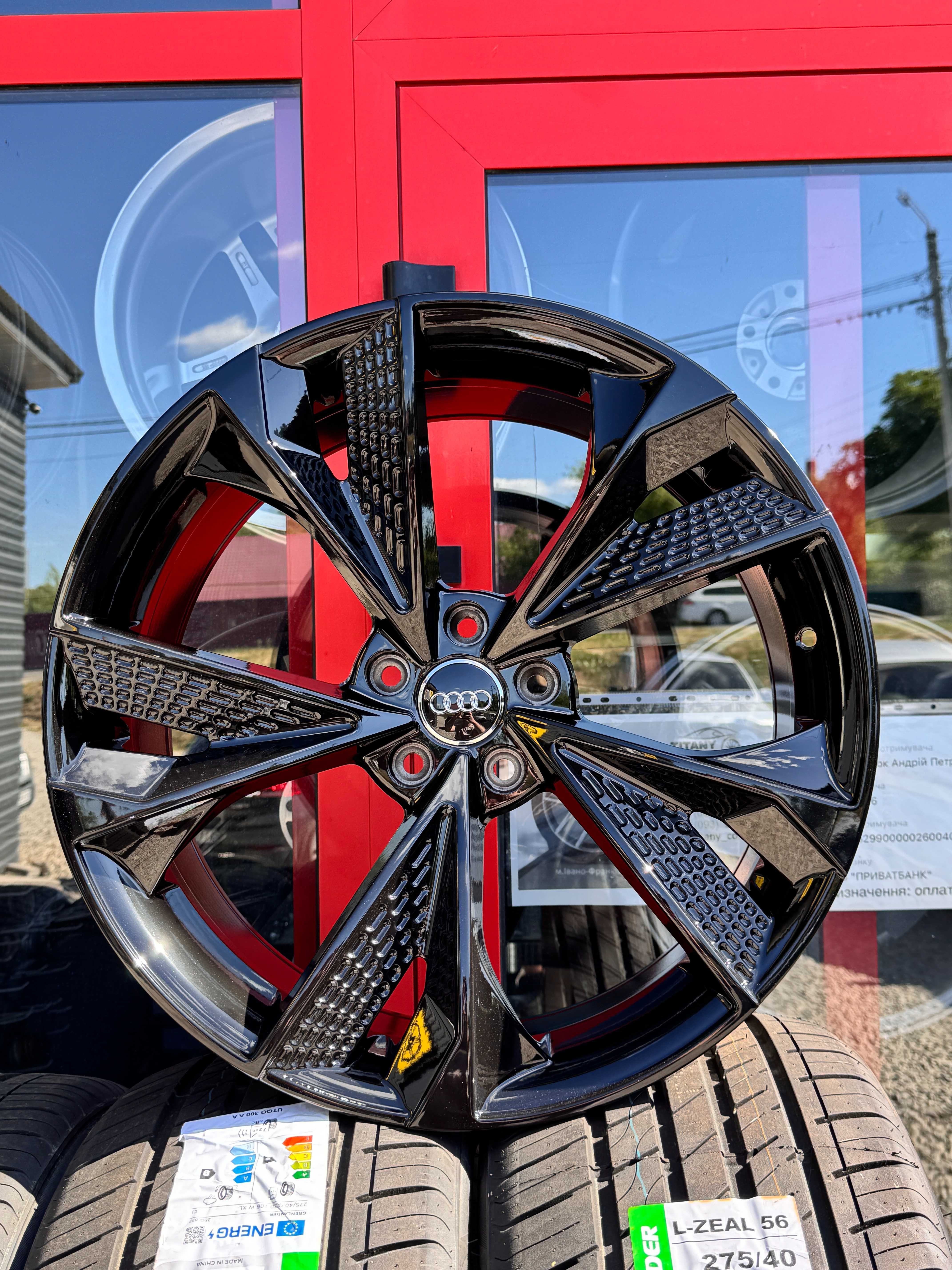 Full BLACK R20 5x112 AUdi Q7 Q5 A6 A7 A5 A8 RS Sline Чорні Титани рс