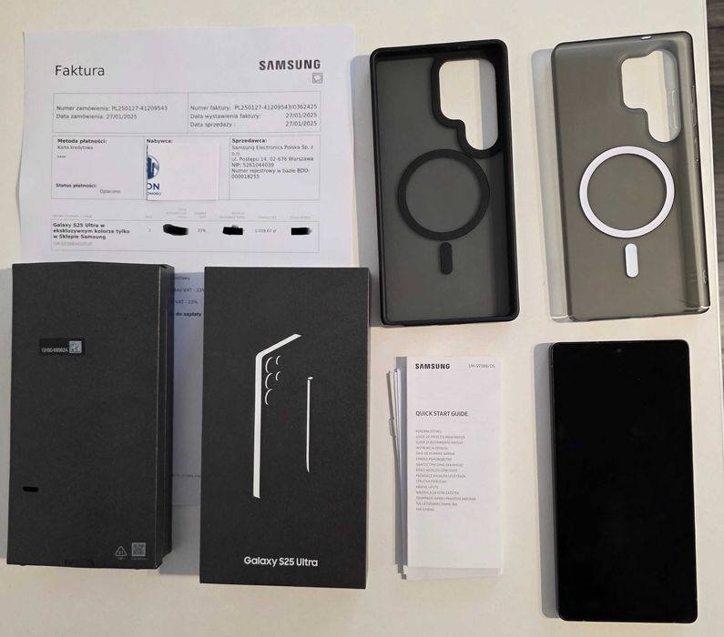 Samsung S25 Ultra 512Gb jak Nowy, Gwarancja, Dowód zakupu